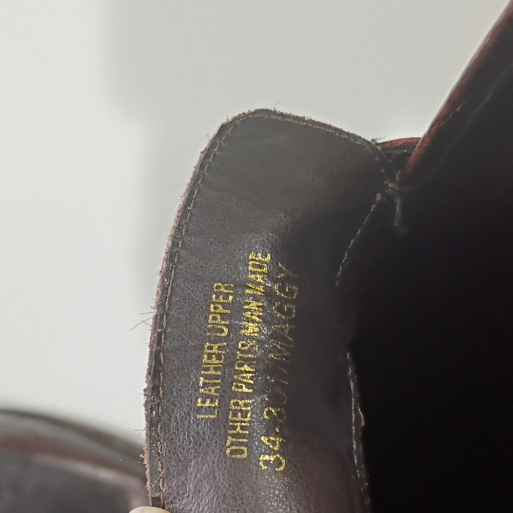 CEM Elegant Brown Leather Loafers with Faux Croc and Calf Hair Square Toe Sz 10M - Picture 11 of 16